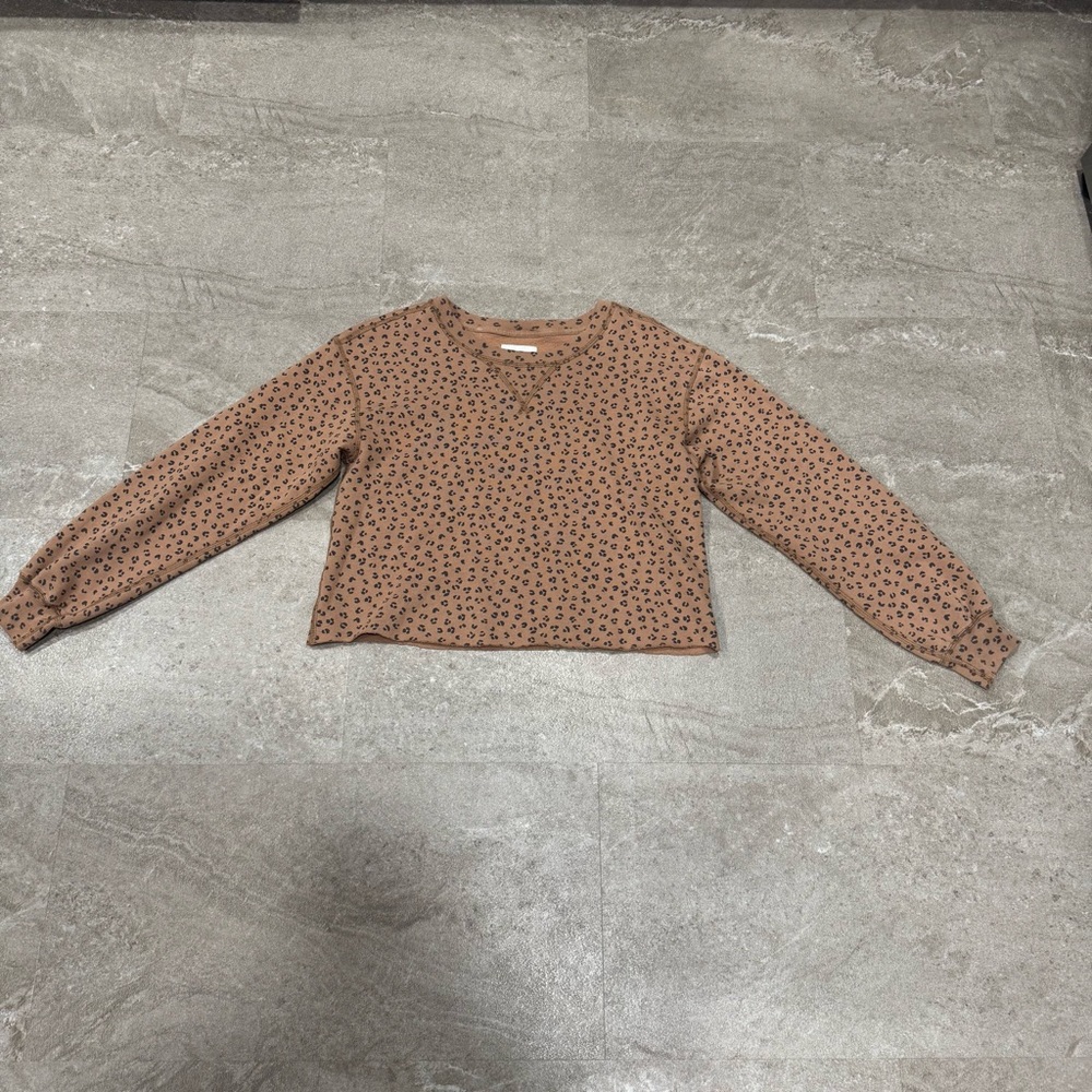 Abercrombie & Fitch Soft A&F Leopard Crewneck Sweatshirt XS